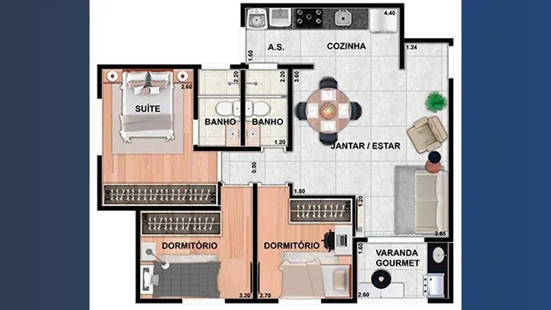 Apartamento Lançamento em Jardim Panorama, Valinhos – RESIDENCIAL AREZZO – foto 2